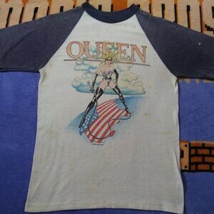 Vintage 80s Queen Band Mistress Hot Space 1982 USA Tour Single Stitch T-shirt